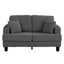 Dark Gray 3 Piece Set Comfy Sofa Couch 3-Seater & Loveseat Sofa with Storage Ottoman for Living Room with USB, Side Pockets, Pillows included