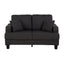 Dark Gray 3-Piece Sofa Set with Storage Ottoman & USB Charging