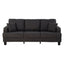 Dark Gray 3-Piece Sofa Set with Storage Ottoman & USB Charging