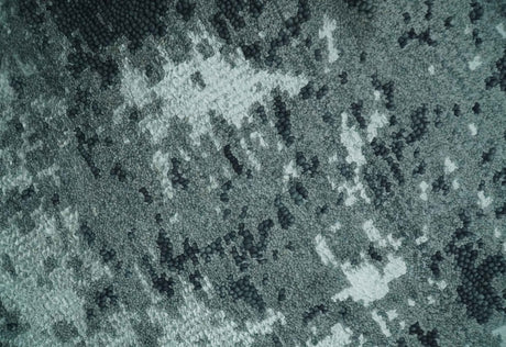 Dark Teal, Gray and Silver Modern Abstract Hand Knotted 5x8 wool Area Rug