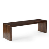 Dark Walnut Mango Wood Bench – 60"-Bench-Parc Decor