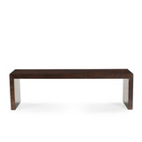 Dark Walnut Mango Wood Bench – 60"-Bench-Parc Decor