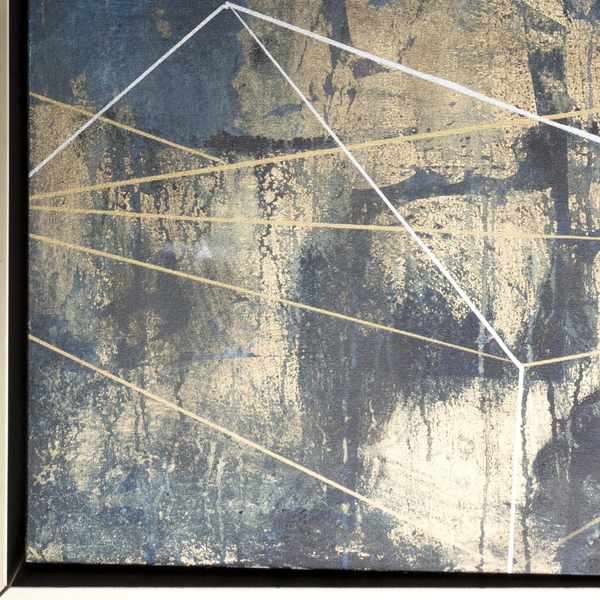 Darmstadt Abstract Gold and Blue Canvas Wall Art-Decor-Parc Decor