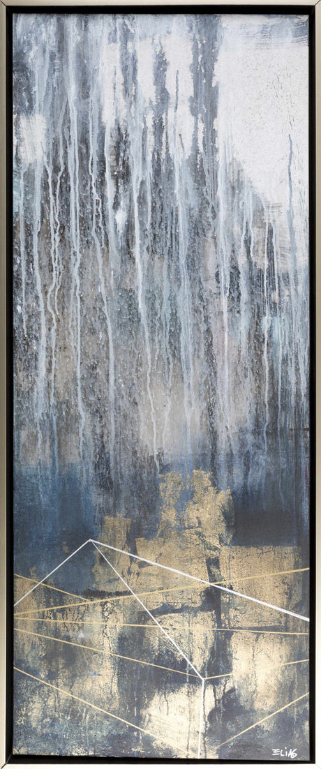 Darmstadt Abstract Gold and Blue Canvas Wall Art-Decor-Parc Decor