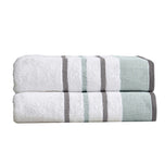 Decorative Cotton Stripe Bath Towel Set - Noelle Collection