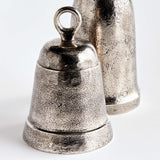 Decorative Functional Bells with Antique Silver Finish (Set of 2)-Bells-Parc Decor
