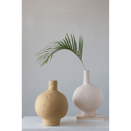 Decorative Handmade Paper Mache Vase-Vases and Jars-Parc Decor