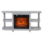 Decorative Modern 48" TV Stand with 18" Insert Electric Fireplace
