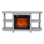 Decorative Modern 48" TV Stand with 18" Insert Electric Fireplace
