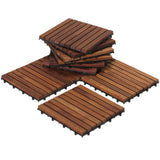 Denali Oiled Teak Outdoor Interlocking Tiles-Floor Tile-Parc Decor