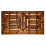 Denver Oiled Double Framed Teak Shower and Bath Mat 39" x 19"