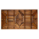 Denver Oiled Double Framed Teak Shower and Bath Mat-Bath Mat-Parc Decor