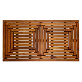 Denver Oiled Double Framed Teak Shower and Bath Mat-Bath Mat-Parc Decor