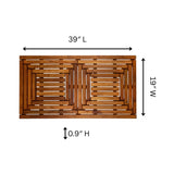 Denver Oiled Double Framed Teak Shower and Bath Mat-Bath Mat-Parc Decor