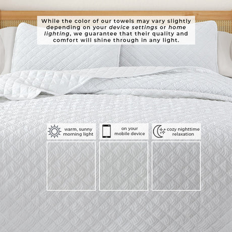 Diamond Embossed Quilt Set - Diamond Microsculpt Collection