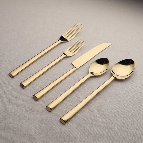 Diana PVD Flatware, 5 Pc. Place Setting-flatware set-Parc Decor
