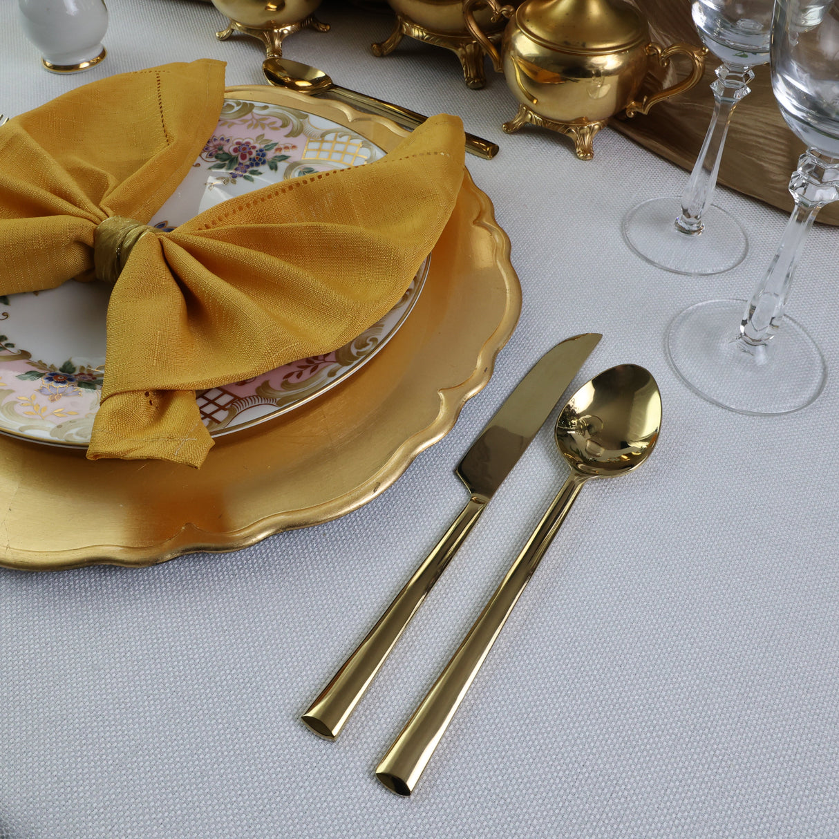 Diana PVD Flatware, 5 Pc. Place Setting-flatware set-Parc Decor