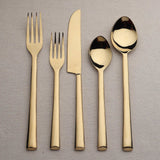 Diana PVD Flatware, 5 Pc. Place Setting-flatware set-Parc Decor