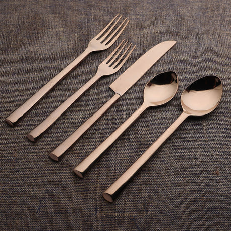 Diana PVD Flatware, 5 Pc. Place Setting-flatware set-Parc Decor