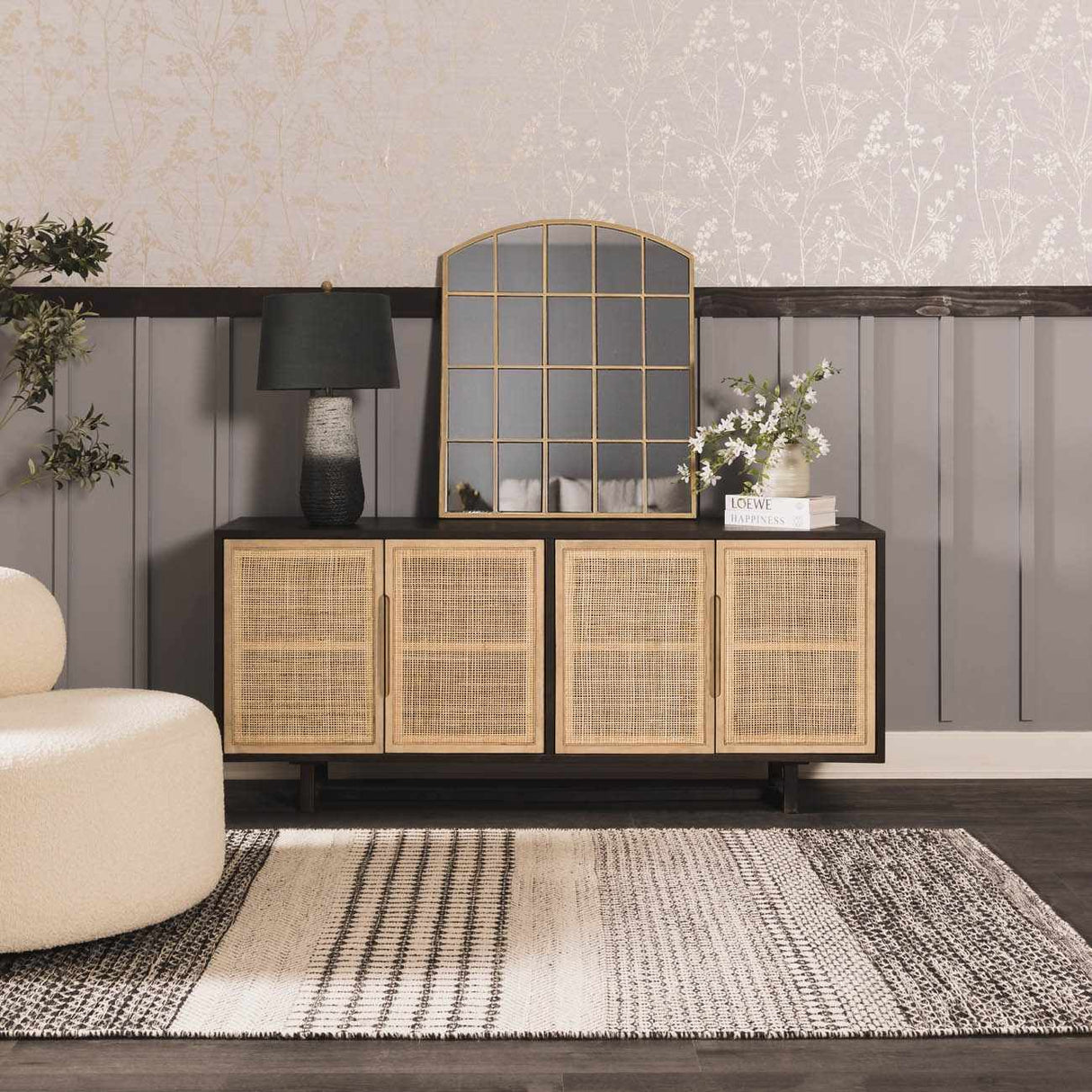 Dingras Pale Blue Jute Table Lamp-Lighting-Parc Decor