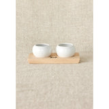 Dipping & Spice Wooden and Ceramic Bowl Pair