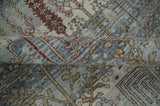 Distress Finish Tree of life Gray, Ivory, Brown and Olive Traditional Floral Hand knotted 8x10 wool Area Rug