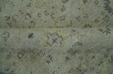 Distress Finished Beige, Silver and Charcoal 8x10 Traditional Wool Rug