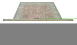 Distress Finished Tree of Life Hand Knotted Rust and Blue Custom Made Wool Rug