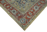 Distressed finished Beige and Brown Traditional Heriz Hand Knotted Wool Area Rug