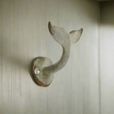 Distressed Metal Whale Tail Wall Hook for Coastal Style (Set of 2)-Wall Hook-Parc Decor