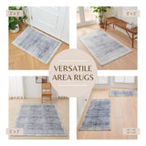 Distressed Moroccan Machine Washable Accent Area Rug 5' x 7' - Neve Collection-Rugs-Parc Decor