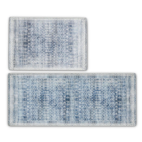 Distressed Moroccan Machine Washable Accent Area Rug & Runner 2 Pack - Neve Collection-Rugs-Parc Decor