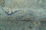 Distressed traditional And Beige Hand Knotted 10x14 Wool Area Rug