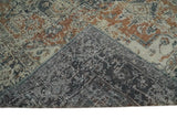 Distressed Traditional Turkish Brown And Charcoal Hand Knotted Wool Area Rug