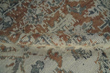 Distressed Traditional Turkish Brown And Charcoal Hand Knotted Wool Area Rug