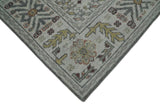 Distressed Traditional Turkish Hand Knotted Gray Custom Made wool Area Rug