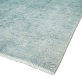 Distressed Vintage 8x11 Blue Modern Oxidized Textured Low Pile Wool Rug