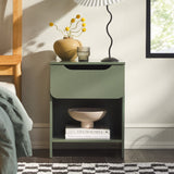 Domm Modern 1-Drawer Nightstand-Bedroom-Parc Decor