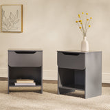 Domm Modern 1-Drawer Nightstand-Bedroom-Parc Decor