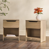 Domm Modern 1-Drawer Nightstand-Bedroom-Parc Decor