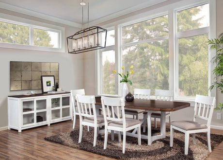 Donham Two Tone Dining Table-Dining Tables-Parc Decor