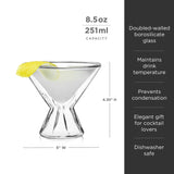 Double Walled Martini Glasses-product_type::stemless_cocktail_glasses-Parc Decor