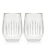 Double-Walled Stemless Wine Glasses Set of 2