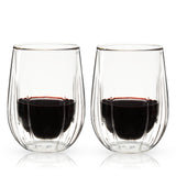 Double-Walled Stemless Wine Glasses Set of 2
