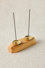 Double Wooden Incense and Candle Holder by Dor+Kie-Décor-Parc Decor