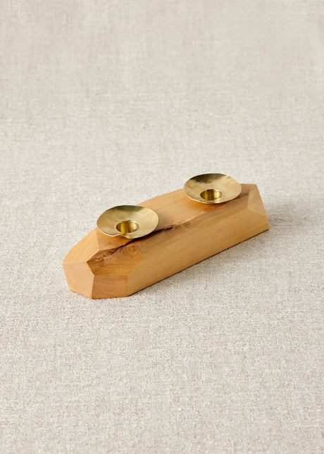 Double Wooden Incense and Candle Holder by Dor+Kie-Décor-Parc Decor
