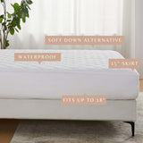 Down Alternative Waterproof Mattress Pad - Eckhart Collection-Mattress Pads-Parc Decor