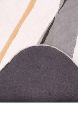 Drifted Ribbon Gray Hand Tufted 5x8 Wool Area Rug