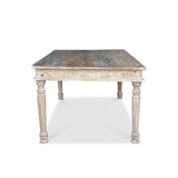 Driftwood Recycled Carved Dining Table-Dining Table-Parc Decor