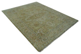 Dune Custom Made Silver, Olive and Peach Hand Knotted Traditional wool Rug